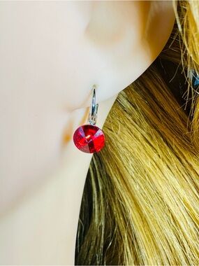 Swarovski Element round drop earrings - New